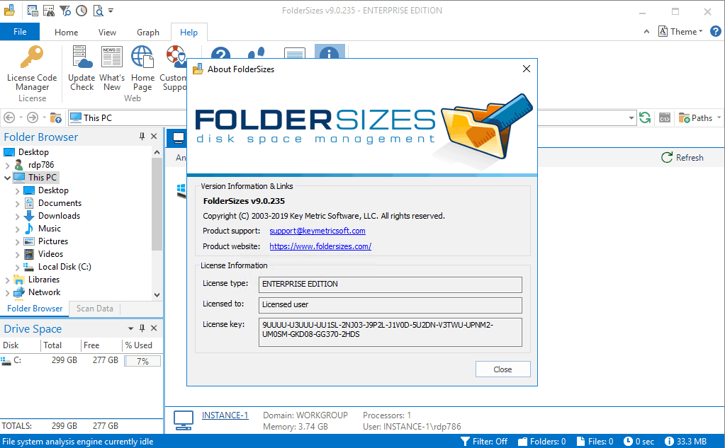 FolderSizes 9.5.409 Crack + Serial Key Free Download 2022