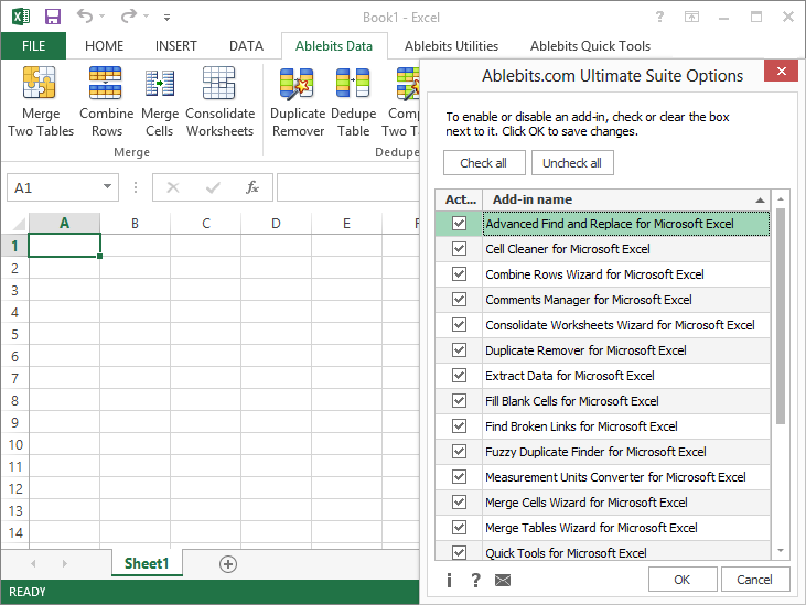 AbleBits Ultimate Suite for Excel Crack 5.6015 Full Free Download
